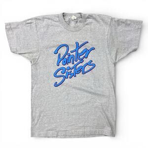 Vintage Pointer Sisters 1986 Tour Gray TShirt Band Tee Music USA Made 80s Single